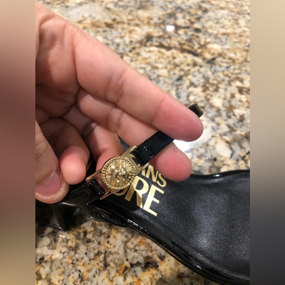 Versace couture jeans sandals